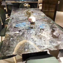 Luxary Kitchen Table Tops Countertop Cover Natural Marble Blue Jade Stones Tiles Slab